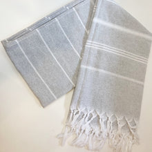 Load image into Gallery viewer, Turkish Light Grey Towel | Turkish Towel | Cara Concept Store