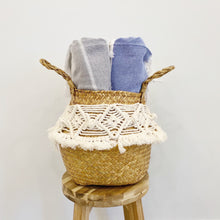 Load image into Gallery viewer, Turkish Towel - Gia Roma (Navy and Tan)