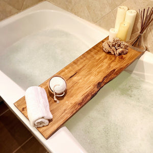 Reclaimed Wood Bathtub Tray