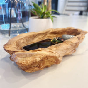 Hand Carved Wood Bowl Reclaimed Walnut