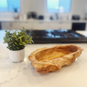 Hand Carved Wood Bowl Reclaimed Walnut