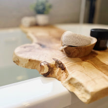 Load image into Gallery viewer, Miya Live Edge Solid Wood Bathtub Tray