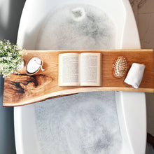 Load image into Gallery viewer, Amira White Oak Live Edge Solid Wood Bathtub Tray