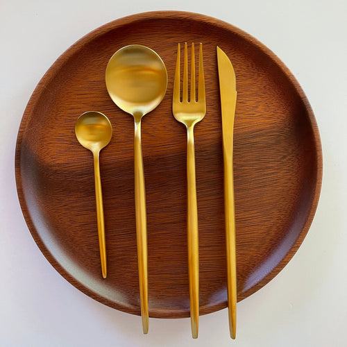 Amida Cutlery set (Matte Gold)