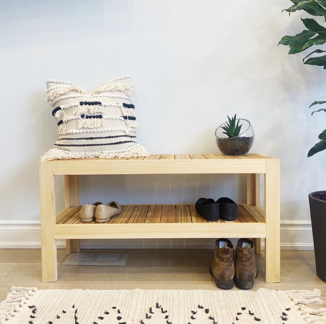 Wood Bench Entryway