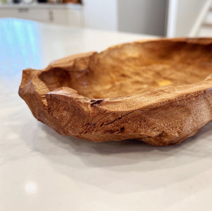 Hand Carved Wood Bowl Reclaimed Walnut