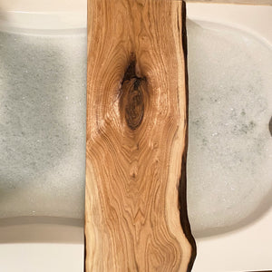 Miya Live Edge Solid Wood Bathtub Tray