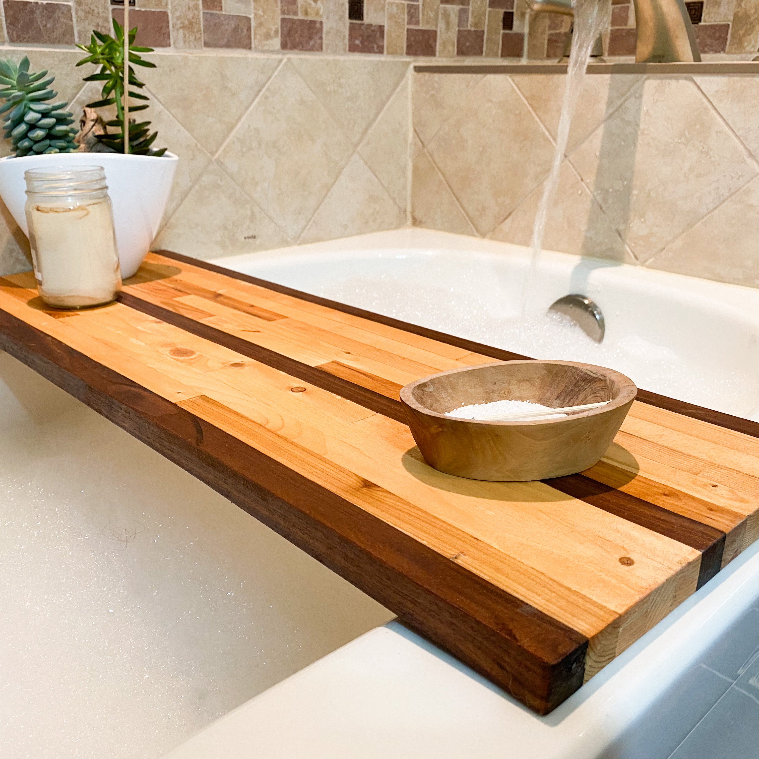 Reclaimed Wood Bathtub Tray – Cara Concept Store